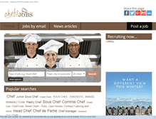 Tablet Screenshot of chef-jobs.co.uk